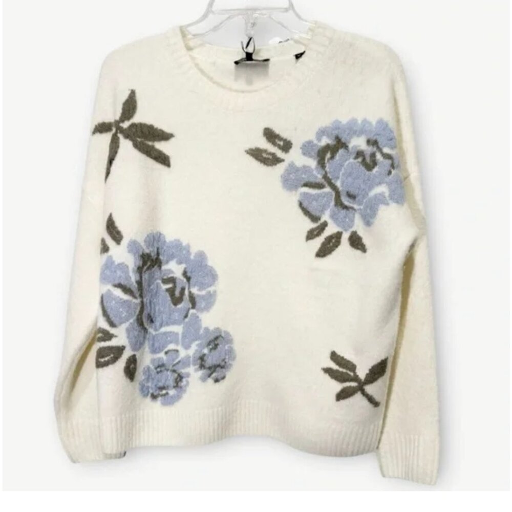 NWT Ted Baker Jacquard Flower Print Crewneck Sweater size large